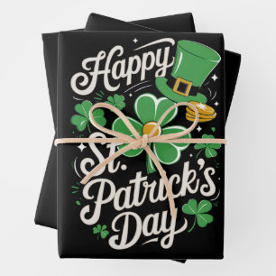 Happy St Patrick's Day Irish Heritage St Patty's Wrapping Paper Sheet