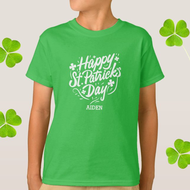 Happy St Patricks Day Irish Shamrocks Personalized T-Shirt (Creator Uploaded)