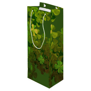 Happy St.Patrick's Day,irish shamrocks Wine Gift Bag