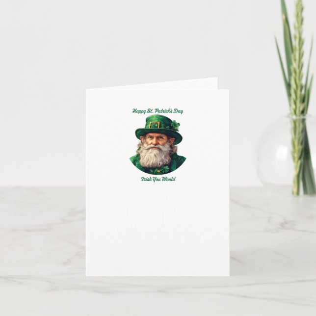 Happy St. Patrick's Day...irish You Would Sticker  Card (Front)