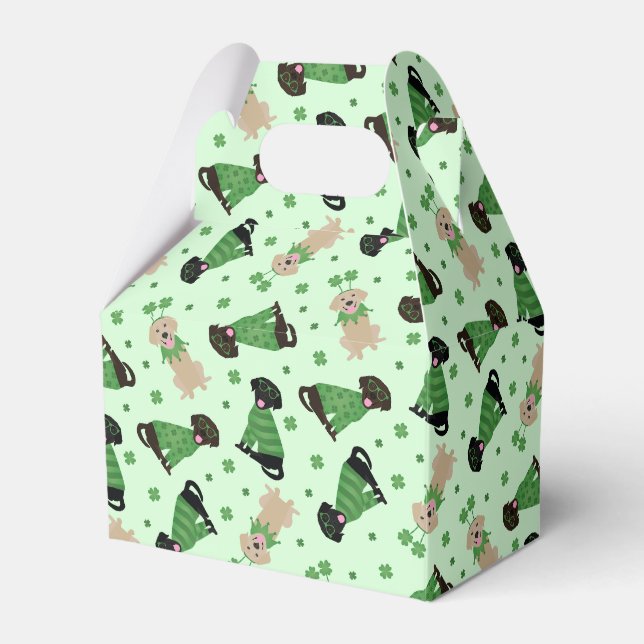 Happy St Patricks Day Labrador Retriever Dogs Favour Box (Front Side)