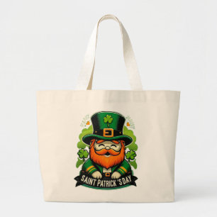 Happy St Patricks Day Large Tote Bag