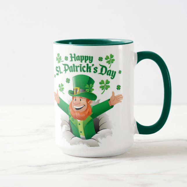 Happy St. Patrick's Day leprechaun  Mug (Right)