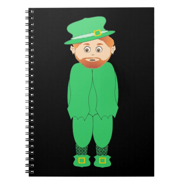 "HAPPY ST. PATRICK'S DAY" LEPRECHAUN NOTEBOOK (Front)