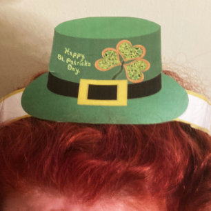 Happy St. Patrick's Day Leprechaun Paper Hat Print