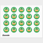 Happy St Patrick's Day Leprechaun Round Sticker