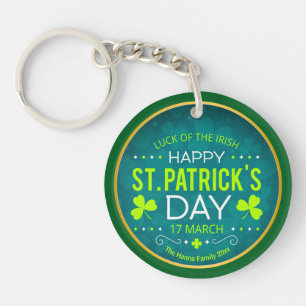 HAPPY ST. PATRICK'S DAY, "LUCK OF THE IRISH" KEY RING