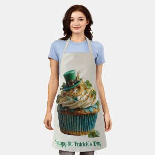 Happy St. Patrick's Day Lucky Cupcake Apron
