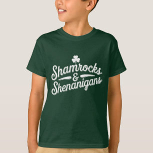 Happy St Patricks Day Lucky Shamrock&Shenanigans T-Shirt