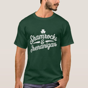 Happy St Patricks Day Lucky Shamrock&Shenanigans T-Shirt