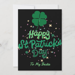 Happy St. patrick's day Lucky Shamrocks Simple  Holiday Card