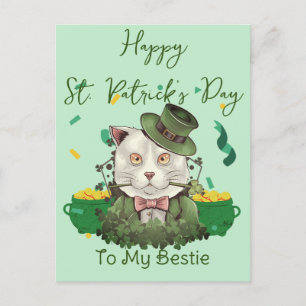 Happy St. patrick's day Lucky Shamrocks Simple Holiday Postcard