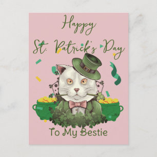 Happy St. patrick's day Lucky Shamrocks Simple Holiday Postcard