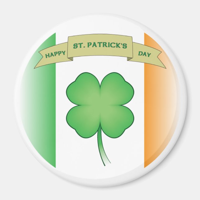 Happy St. Patrick's Day Magnet (Front)