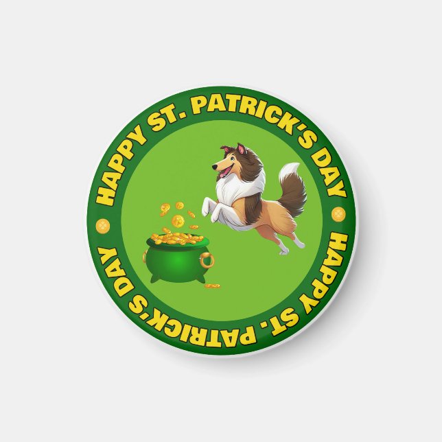 Happy St. Patrick's Day Magnet (Front)