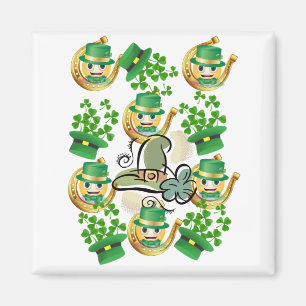 Happy St. Patrick's Day Magnets Horseshoe