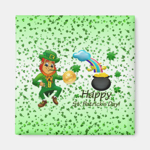 Happy St. Patrick's Day Magnets Rainbow