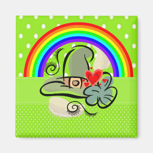 Happy St. Patrick's Day Magnets Rainbow