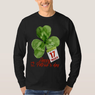 Happy St Patricks Day March 17 Shamrock Graphic T-Shirt