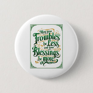 Happy St. Patrick's Day Motivational Quote Apparel 6 Cm Round Badge