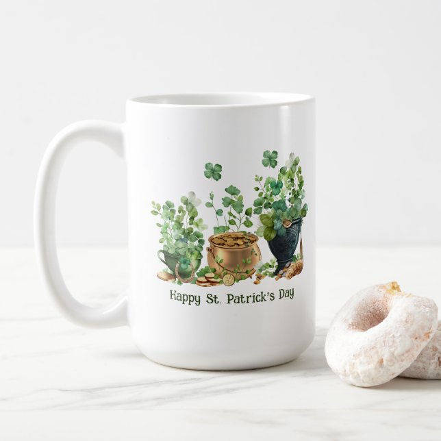 Happy St. Patrick's Day Mug (With Donut)
