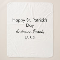 Happy st. Patrick's day name family place simple g