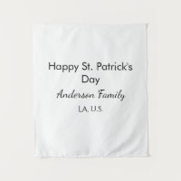 Happy st. Patrick's day name family place simple g