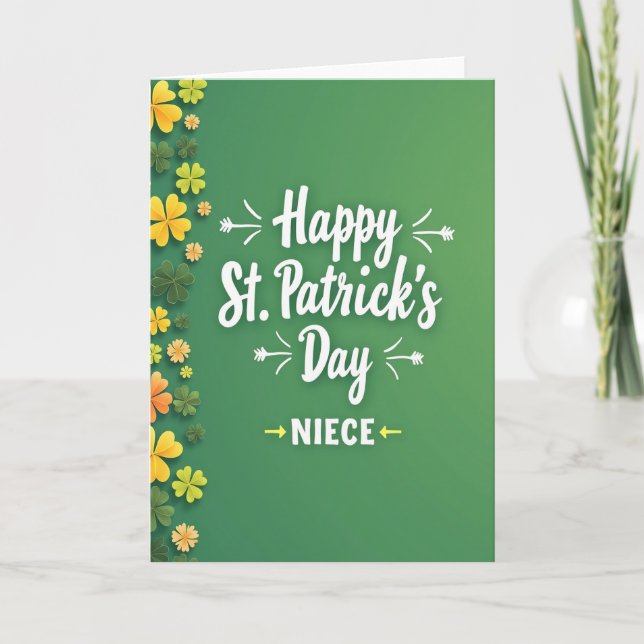 Happy St Patricks Day Niece Card (Front)