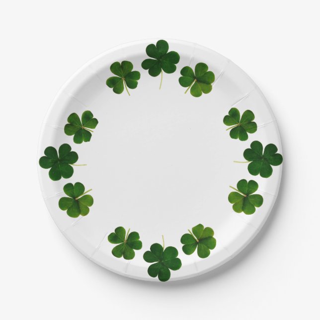 Happy St. Patrick's Day Paper Plate (Front)