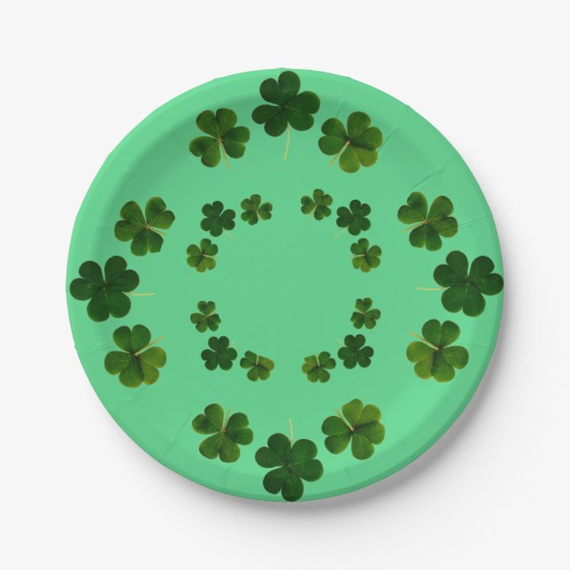 Happy St. Patrick's Day Paper Plate (Front)