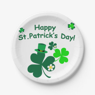 Happy St. Patrick's Day Paper Plate