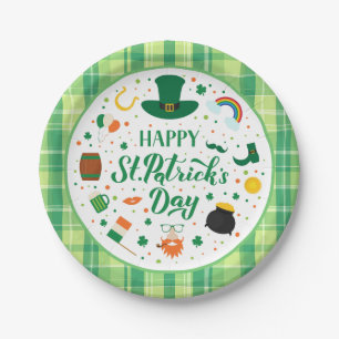 Happy St. Patrick's Day Party Paper Plate