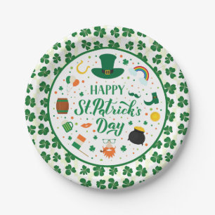 Happy St. Patrick's Day Party Paper Plate