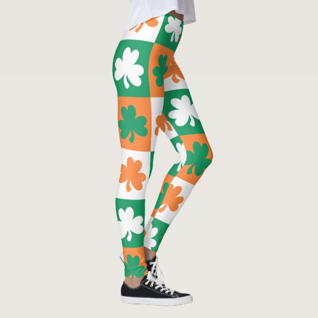 Happy St. Patrick's Day Pattern Leggings (Right)