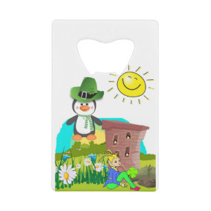 happy st. patrick's day penguin leprechaun