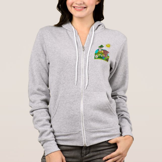 happy st. patrick's day penguin leprechaun hoodie (Front)