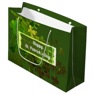 Happy St. Patrick's Day,personalised Large Gift Bag
