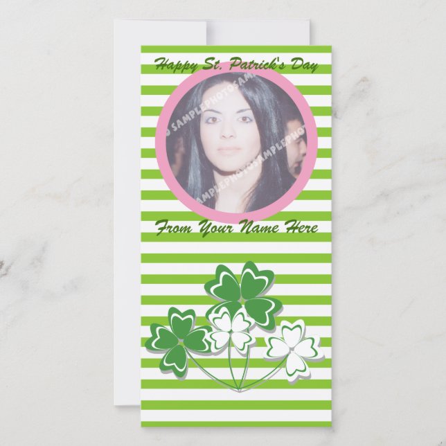 Happy St. Patrick's Day Photo Cards (Front)
