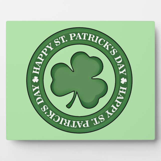 Happy St. Patricks Day Plaque (Front)