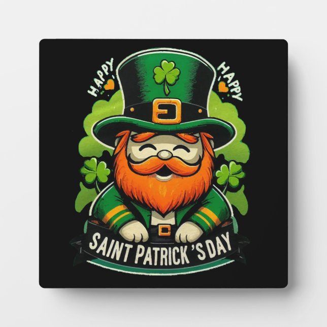 Happy St Patricks Day Plaque (Front)