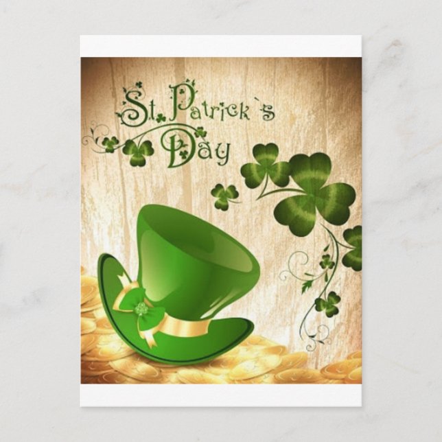 Happy St. Patrick's Day Postcard (Front)