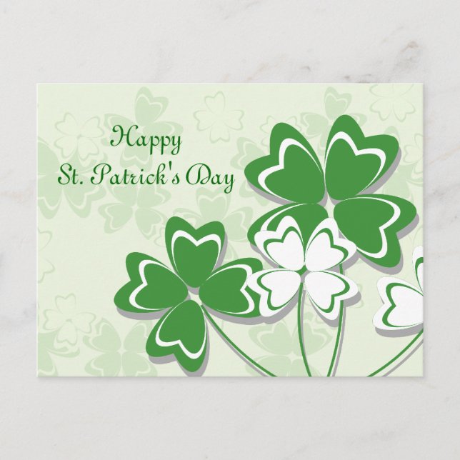 Happy St. Patrick's Day Postcard (Front)