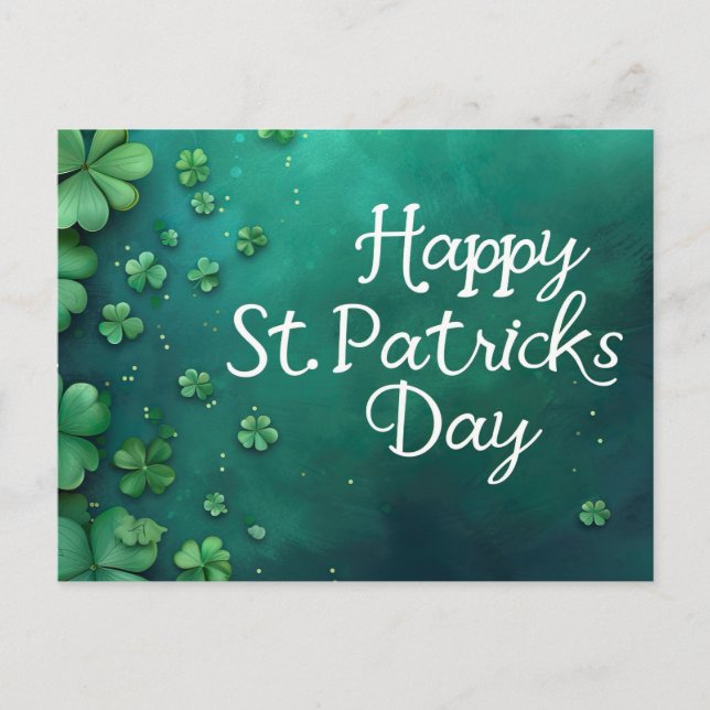 Happy St. Patrick's Day Postcard (Front)