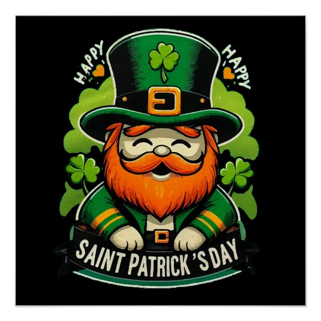Happy St Patricks Day Poster (Front)