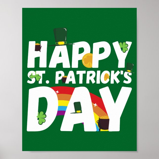 Happy St. Patrick's Day Poster (Front)