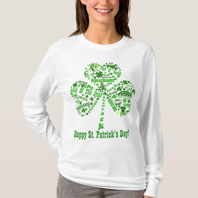 Happy St. Patrick's Day Quotes T-Shirt (Front)