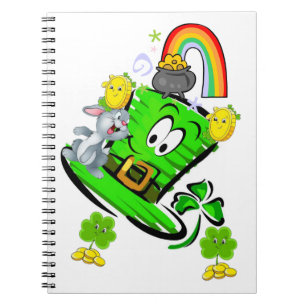 Happy St. Patrick's Day Rabbit Notebook