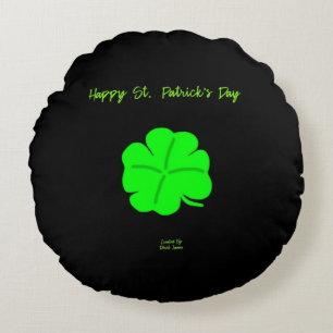 Happy St.  Patrick's Day Round Throw Pillow