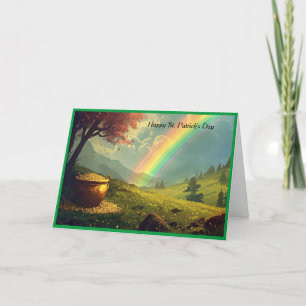 Happy St. Patrick's Day scene Holiday Card