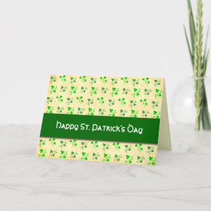 Happy St. Patrick's Day Shamrock Art Card